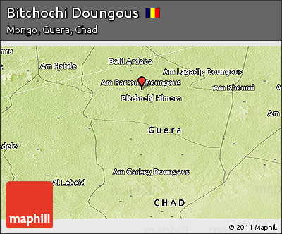 Physical Panoramic Map of Bitchochi Doungous