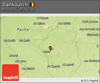 Physical Panoramic Map of Dankoutch