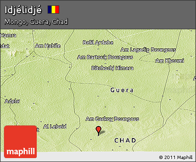 Physical Panoramic Map of Idjélidjé