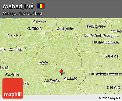 Physical Panoramic Map of Mahadjirié