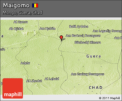 Physical Panoramic Map of Maïgomo