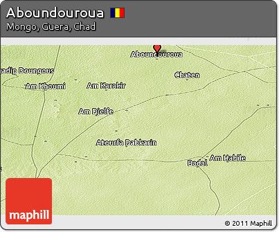 Physical Panoramic Map of Aboundouroua