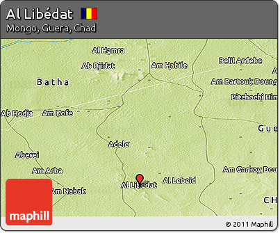 Physical Panoramic Map of Al Libédat