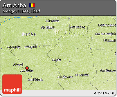 Physical Panoramic Map of Am Arba