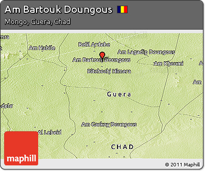 Physical Panoramic Map of Am Bartouk Doungous