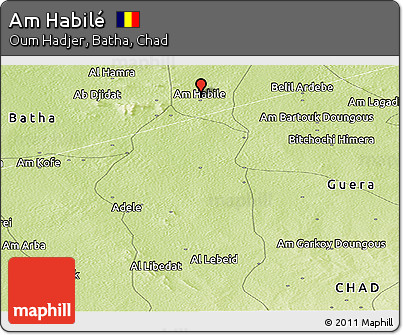 Physical Panoramic Map of Am Habilé