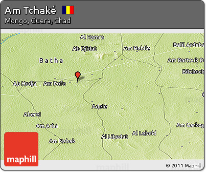 Physical Panoramic Map of Am Tchaké