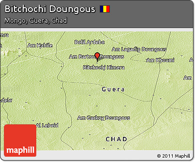 Physical Panoramic Map of Bitchochi Doungous