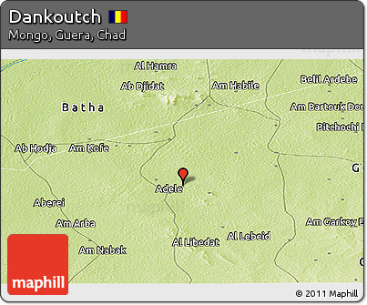 Physical Panoramic Map of Dankoutch