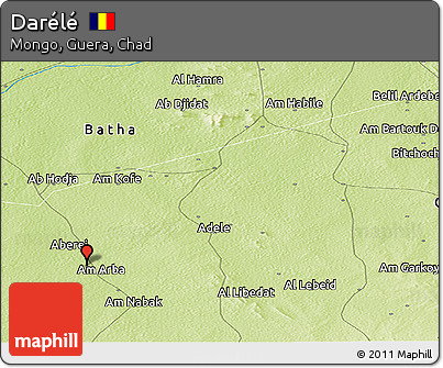 Physical Panoramic Map of Darélé