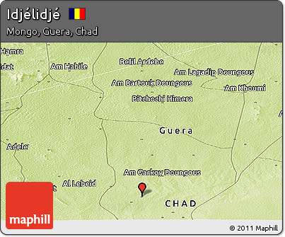 Physical Panoramic Map of Idjélidjé