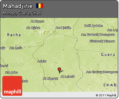 Physical Panoramic Map of Mahadjirié