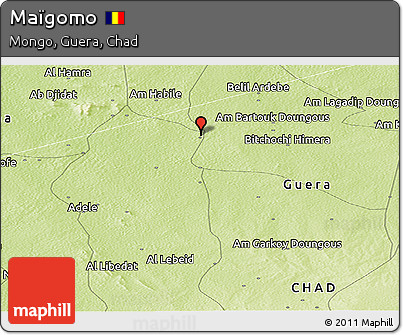 Physical Panoramic Map of Maïgomo