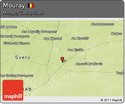Physical Panoramic Map of Mouray