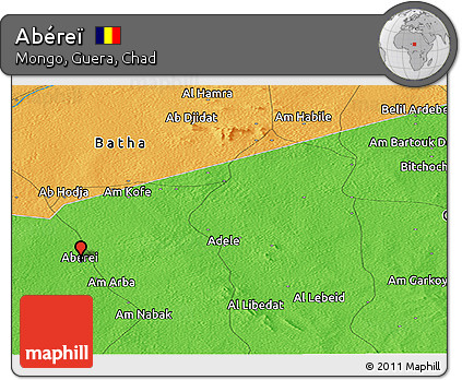 Political Panoramic Map of Abéreï