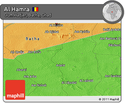 Political Panoramic Map of Al Hamra