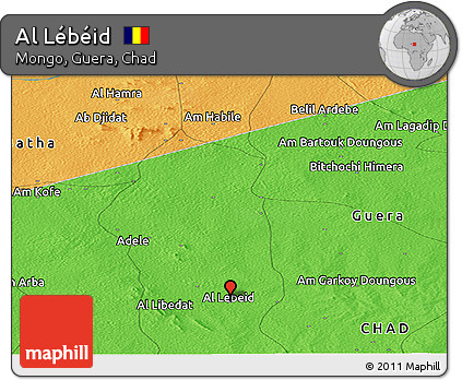 Political Panoramic Map of Al Lébéid