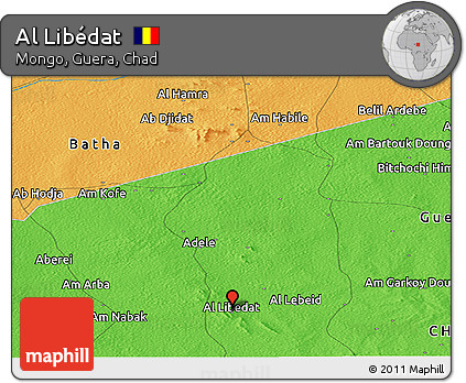 Political Panoramic Map of Al Libédat