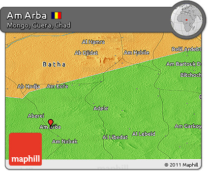Political Panoramic Map of Am Arba