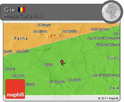 Political Panoramic Map of Gilé