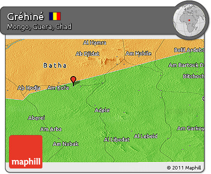 Political Panoramic Map of Gréhiné