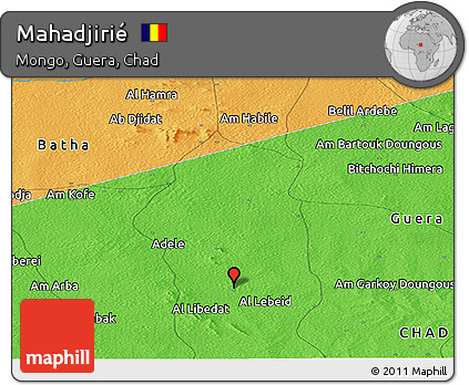 Political Panoramic Map of Mahadjirié