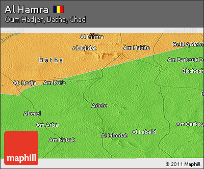 Political Panoramic Map of Al Hamra