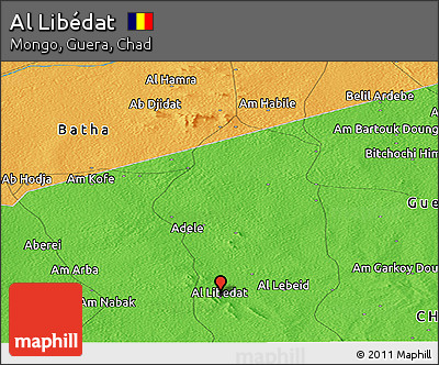 Political Panoramic Map of Al Libédat