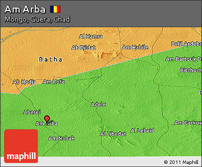 Political Panoramic Map of Am Arba