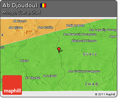 Political Panoramic Map of Ab Djoudoul