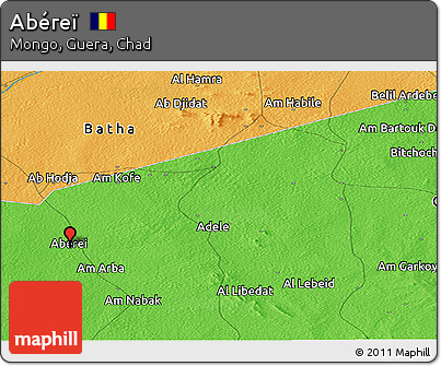 Political Panoramic Map of Abéreï