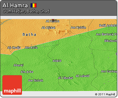 Political Panoramic Map of Al Hamra