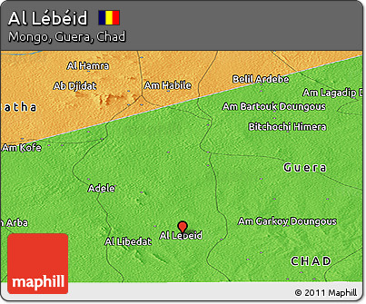 Political Panoramic Map of Al Lébéid