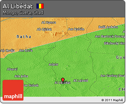 Political Panoramic Map of Al Libédat