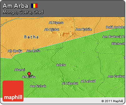 Political Panoramic Map of Am Arba