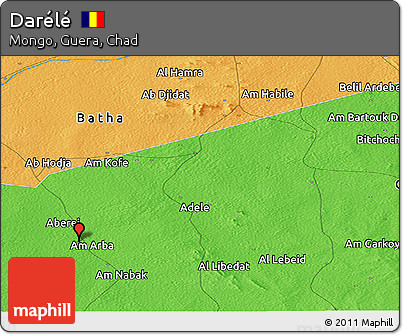 Political Panoramic Map of Darélé