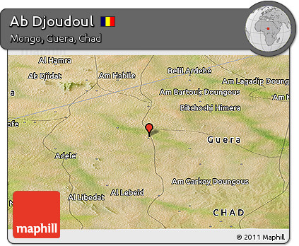 Satellite Panoramic Map of Ab Djoudoul