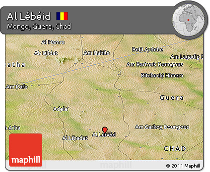 Satellite Panoramic Map of Al Lébéid