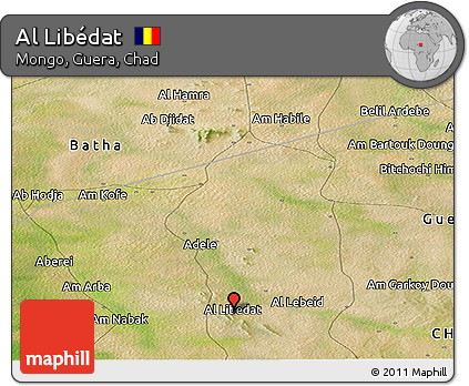 Satellite Panoramic Map of Al Libédat