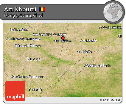Satellite Panoramic Map of Am Khoumi