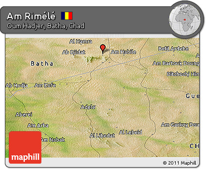 Satellite Panoramic Map of Am Rimélé