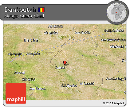 Satellite Panoramic Map of Dankoutch