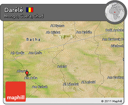 Satellite Panoramic Map of Darélé