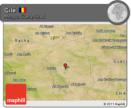 Satellite Panoramic Map of Gilé