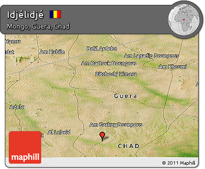 Satellite Panoramic Map of Idjélidjé