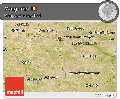 Satellite Panoramic Map of Maïgomo