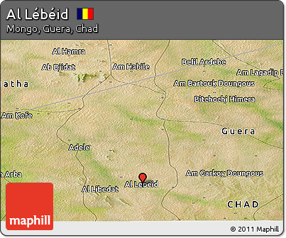 Satellite Panoramic Map of Al Lébéid