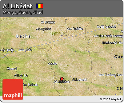 Satellite Panoramic Map of Al Libédat