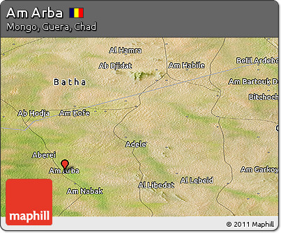 Satellite Panoramic Map of Am Arba