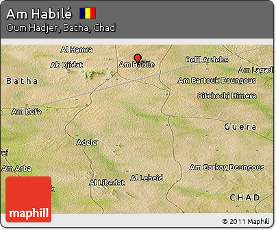 Satellite Panoramic Map of Am Habilé